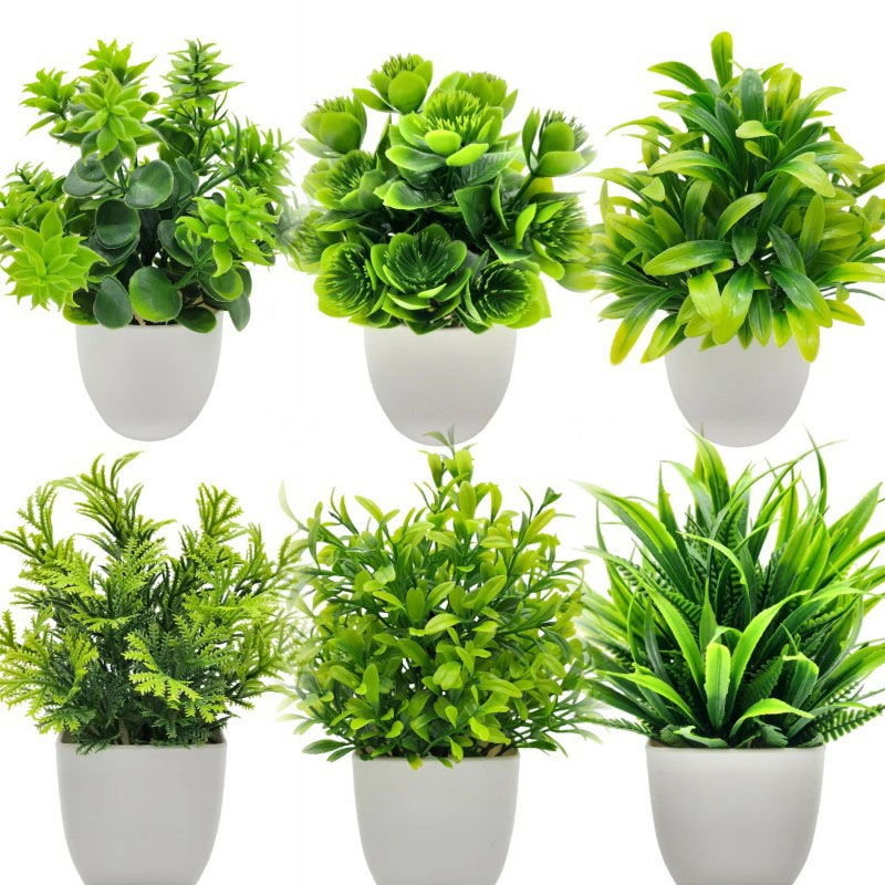 Bonsai Garden Kit - บอนไซประดิษฐ์สีเขียวปลอมพืชกระถางต้นไม้ในร่มและกลางแจ้งบ้านตกแต่งห้องนอนห้องนั่งเล่นและตกแต่งห้องนอน