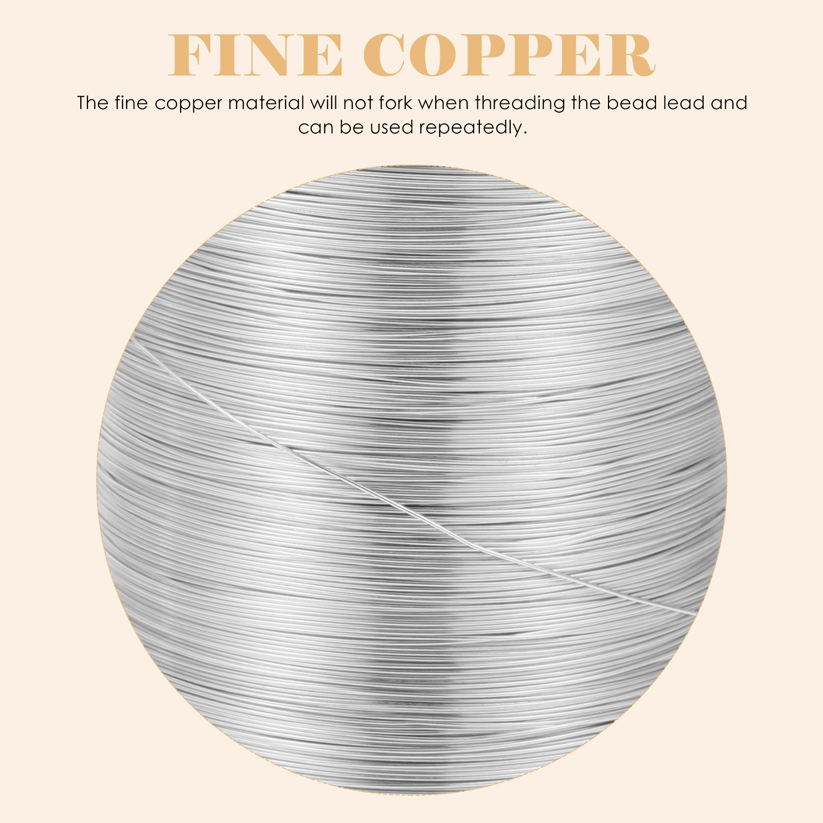 Copper Wire Roll - ลวดทองแดงขนาด 20 เกจแบบยืดหยุ่น 1 ม้วน สำหรับทำเครื่องประดับ