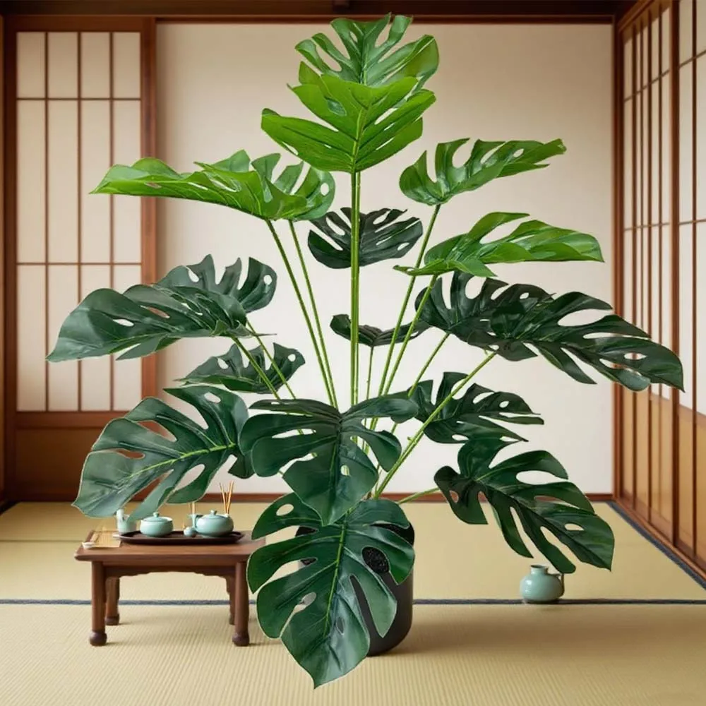 Bonsai Garden Desk - ต้นกระถางบอนไซใบเต่าประดิษฐ์เหมือนจริง สำหรับตกแต่งบ้าน สำนักงาน โต๊ะทำงาน สวน ให้ความรู้สึกสมจริง