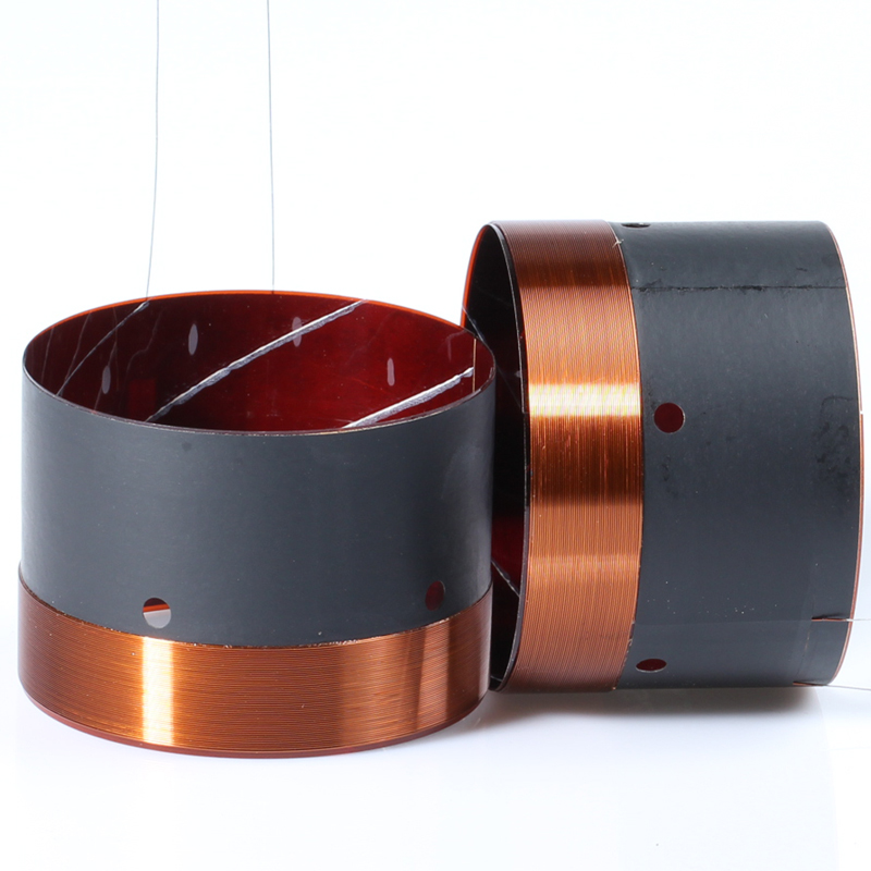 Copper Wire Roll - 49.5มมขดลวดเสียงเบสวูฟเฟอร์ลำโพงซ่อมชิ้นส่วน50แกนอลูมิเนียมสีดำลวดทองแดงกลม2ชั้นกำลังไฟสูงสินค้าใหม่2ชิ้น