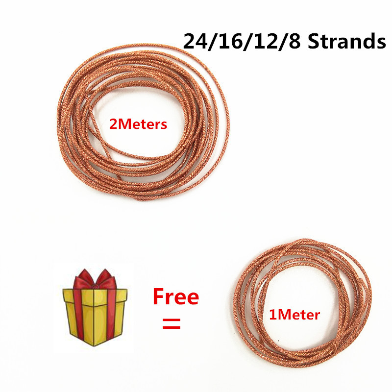 Copper Wire Roll - ซื้อ2M ฟรี1M ลำโพงสายไฟ24/16/12/8 Strands Braided สายทองแดงสำหรับ6.5