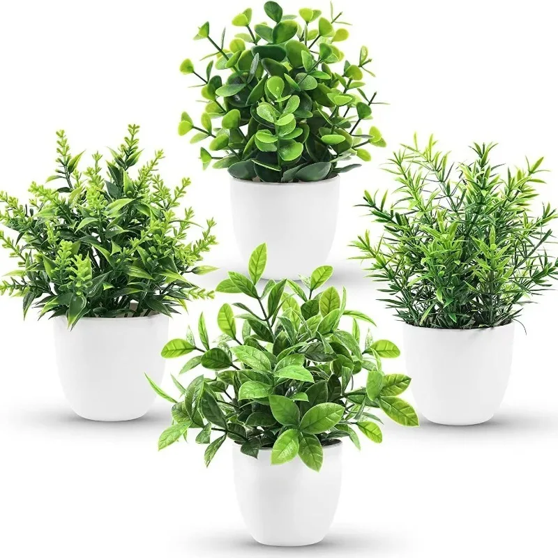 Bonsai Garden Kit - ขายส่งประดิษฐ์กระถางต้นไม้ปลอมพืชสีเขียวในร่มและกลางแจ้งตกแต่งพลาสติกบอนไซตกแต่งบ้าน