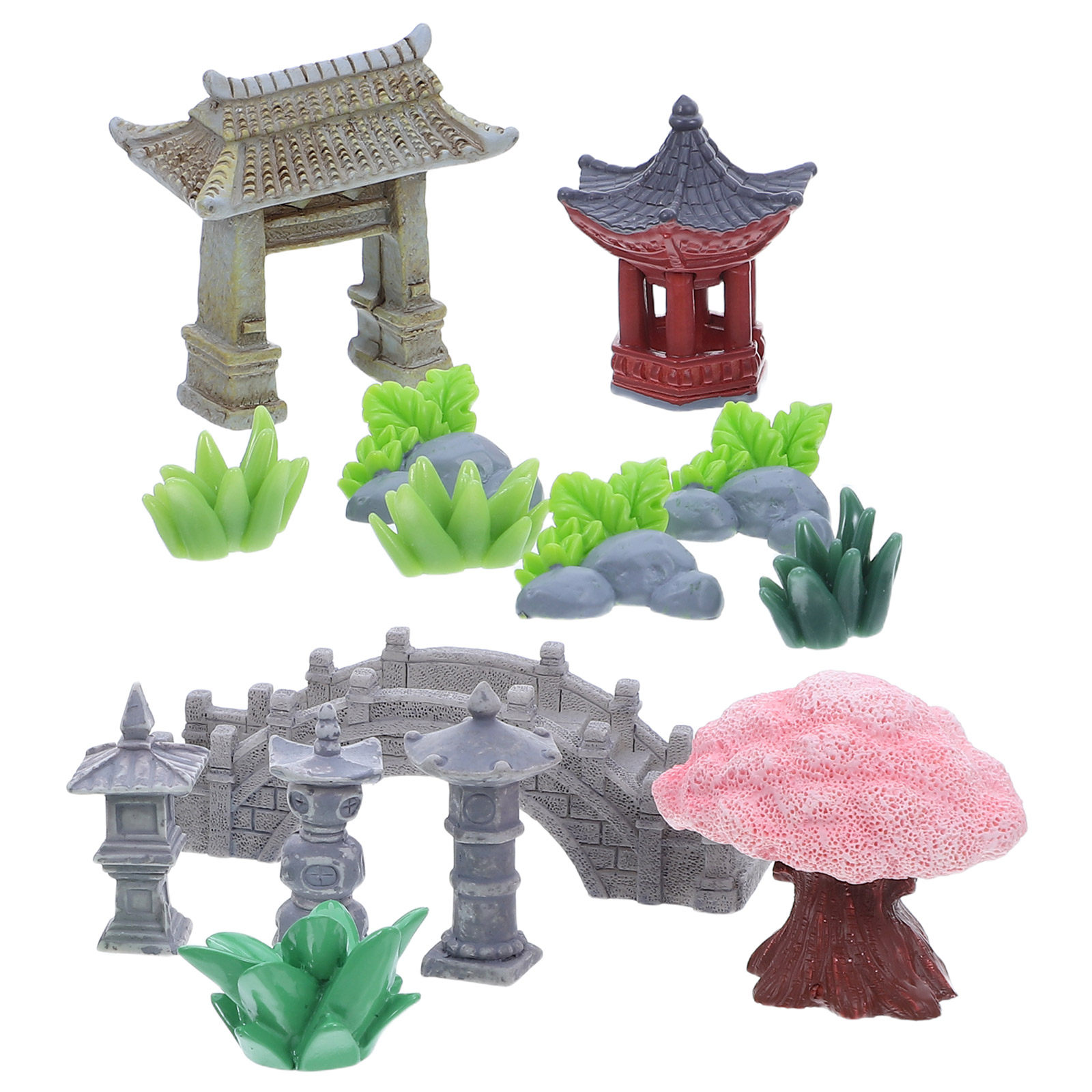ชุดตกแต่งสวนจิ๋วเรซิน 1 ชุด สะ - Bonsai Garden Desk บทวิจารณ์และราคา