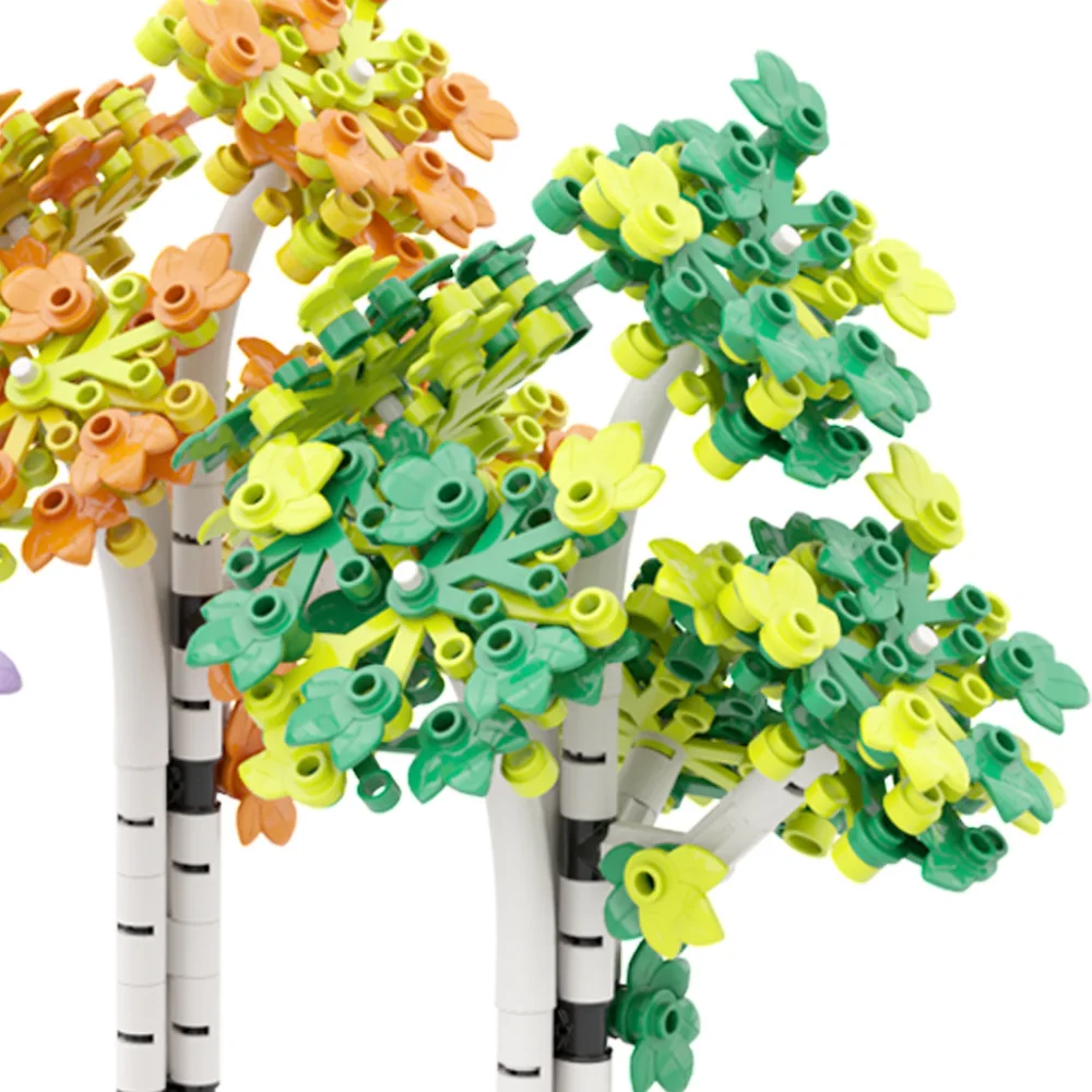 152PCS MOC Building Blocksสวนฟ - Bonsai Garden Lego บทวิจารณ์และราคา