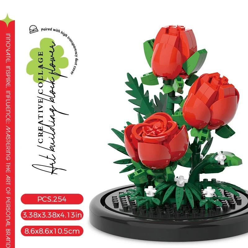 ไมโครบล็อกตัวต่อ ช่อดอกไม้อมตะ - Bonsai Garden Lego บทวิจารณ์และราคา