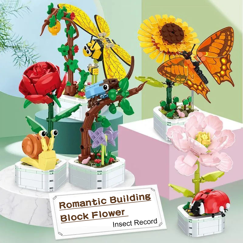 DIY มินิผีเสื้อแมลงกระถางต้นไม - Bonsai Garden Lego บทวิจารณ์และราคา